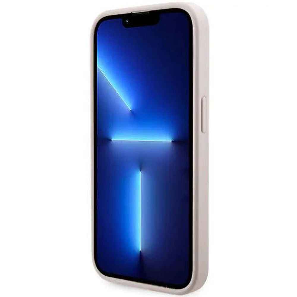 GUESS futerał do IPHONE 14 Pro kompatybilny z MagSafe GUHMP14LHGCFSEP (CUBE Stripes) różowy