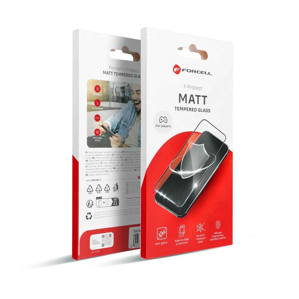 Szkło hartowane do iPhone 15 Pro Forcell Matt Glass czarne