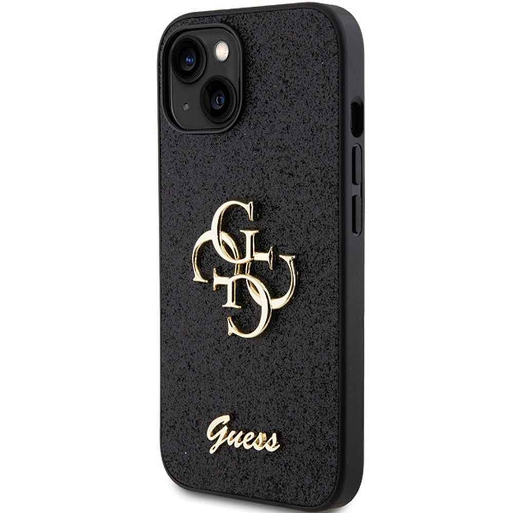GUESS futerał do IPHONE 15 GUHCP15SHG4SGK (Fixed Glitter Big 4G) czarny