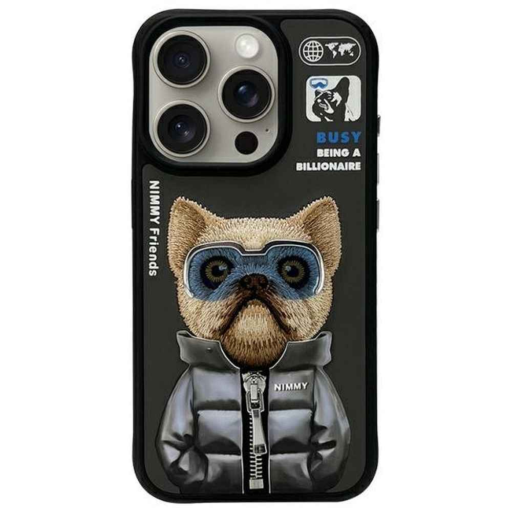 NIMMY futerał COOL&CUTE 2.0 Dog do iPhone 15 Pro Max czarny