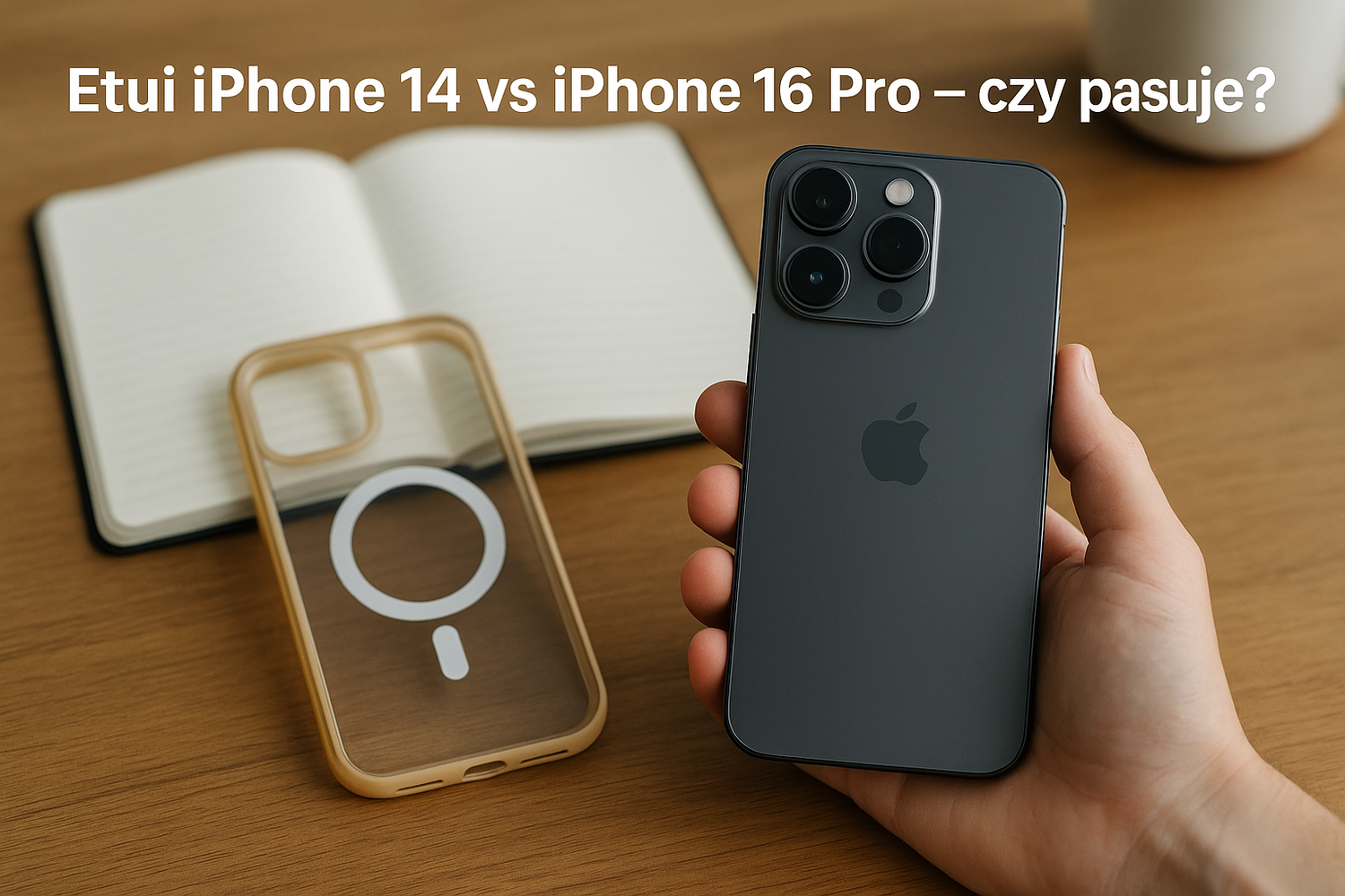 Grafika przedstawia Czy etui iPhone 14 pasuje do iPhone 16 Pro?