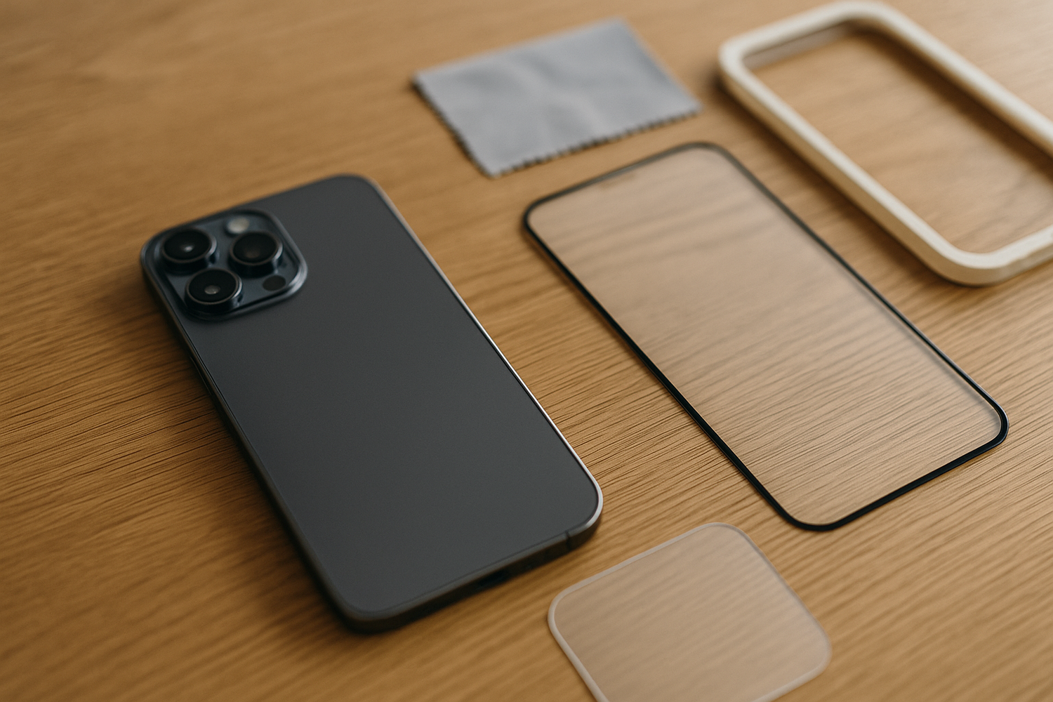 Grafika przedstawia Szkło hybrydowe vs szkło hartowane do iPhone 16 Pro Max - co wybrać?