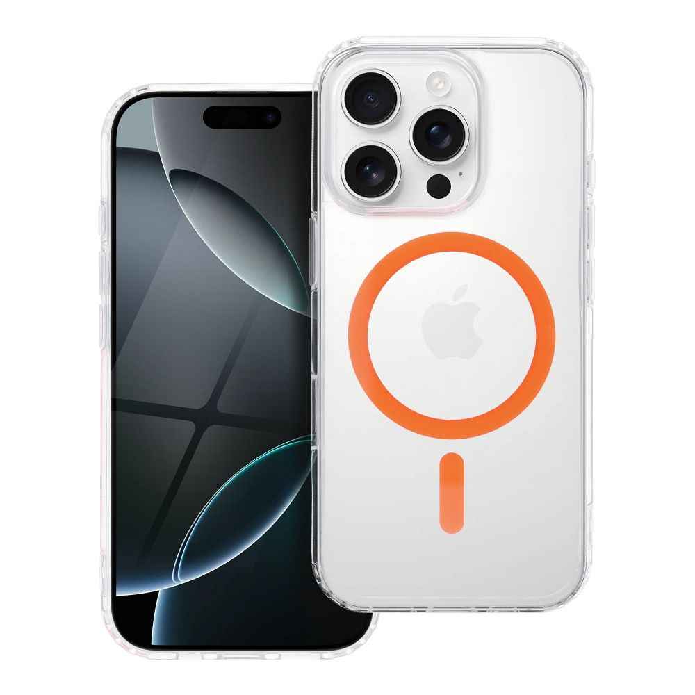 Drop Glue Colorful Ring Mag Cover kompatybilny z MagSafe pasuje do IPHONE 13 pomarańczowy