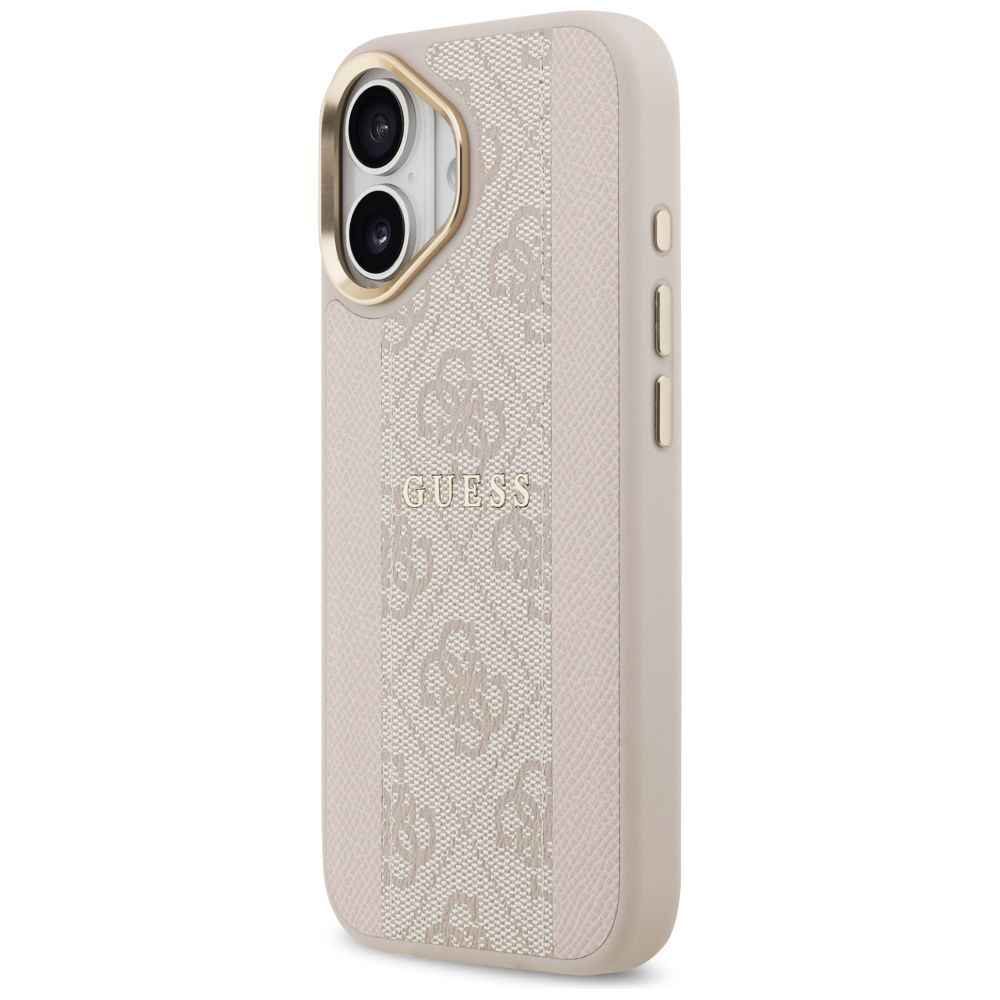 GUESS futerał do IPHONE 17 kompatybilny z MagSafe GUHMP17SPG4SEMCP (PU W/ 4G PU Stripe) różowy