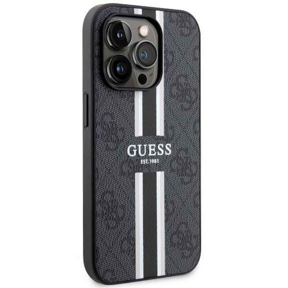 GUESS futerał do IPHONE 14 Pro Max kompatybilny z MagSafe GUHMP14XP4RPSK (4G Printed Stripes) czarny