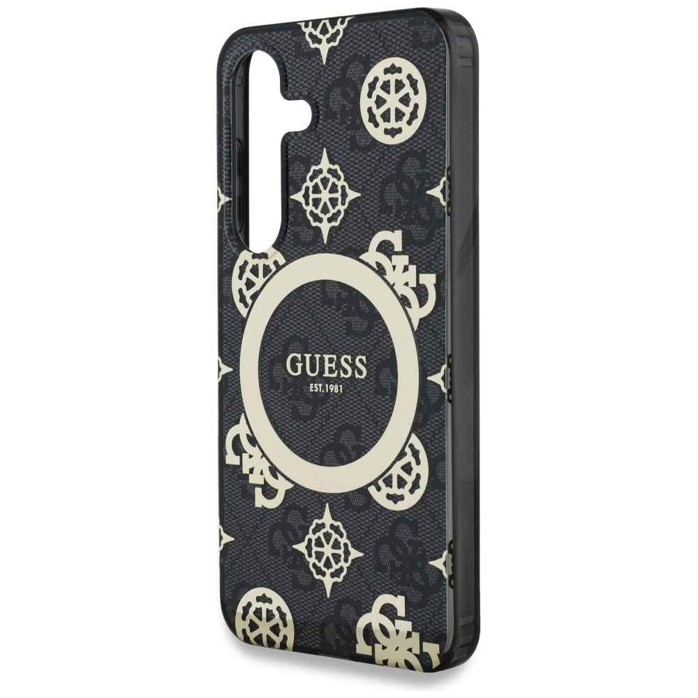 GUESS futerał do SAMSUNG S25 GUHMS25SH4PYEEK (Magnetic IML Peony on 4G Background) czarny