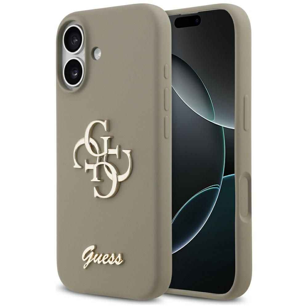 GUESS futerał do IPHONE 17 GUHCP17SSC4GSMW (Silicone W/ Big 4G Script) brązowy