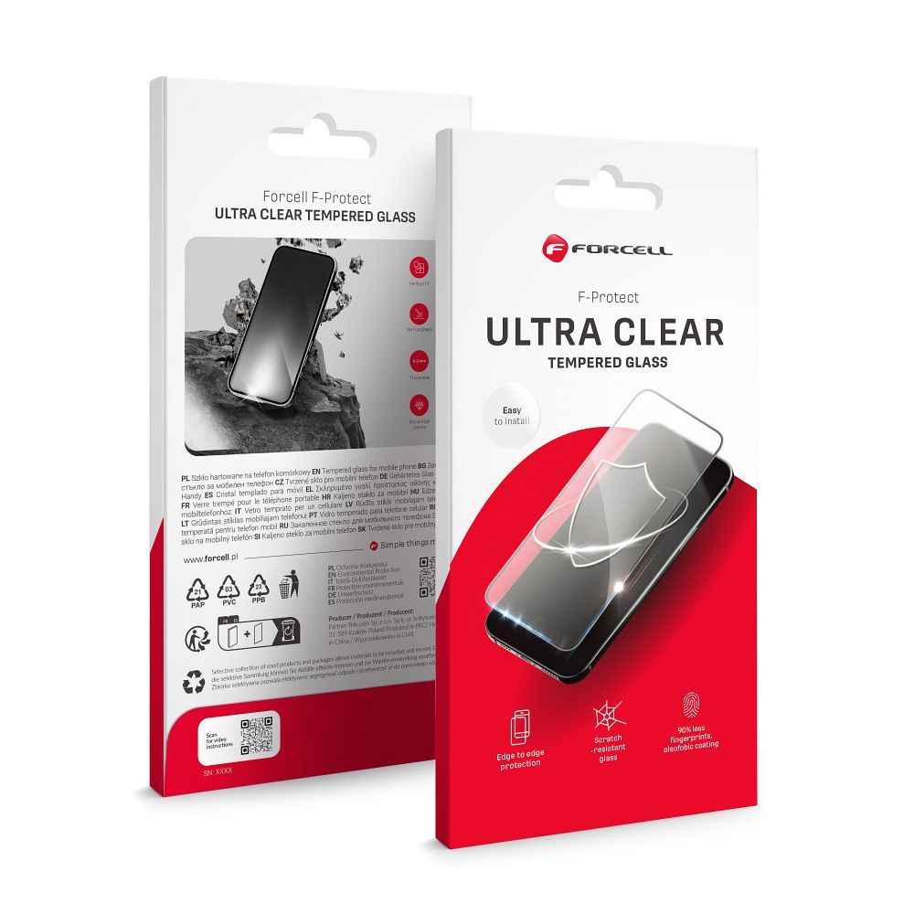 Szkło hartowane do iPhone 16 Plus Forcell Ultra Clear Glass czarne