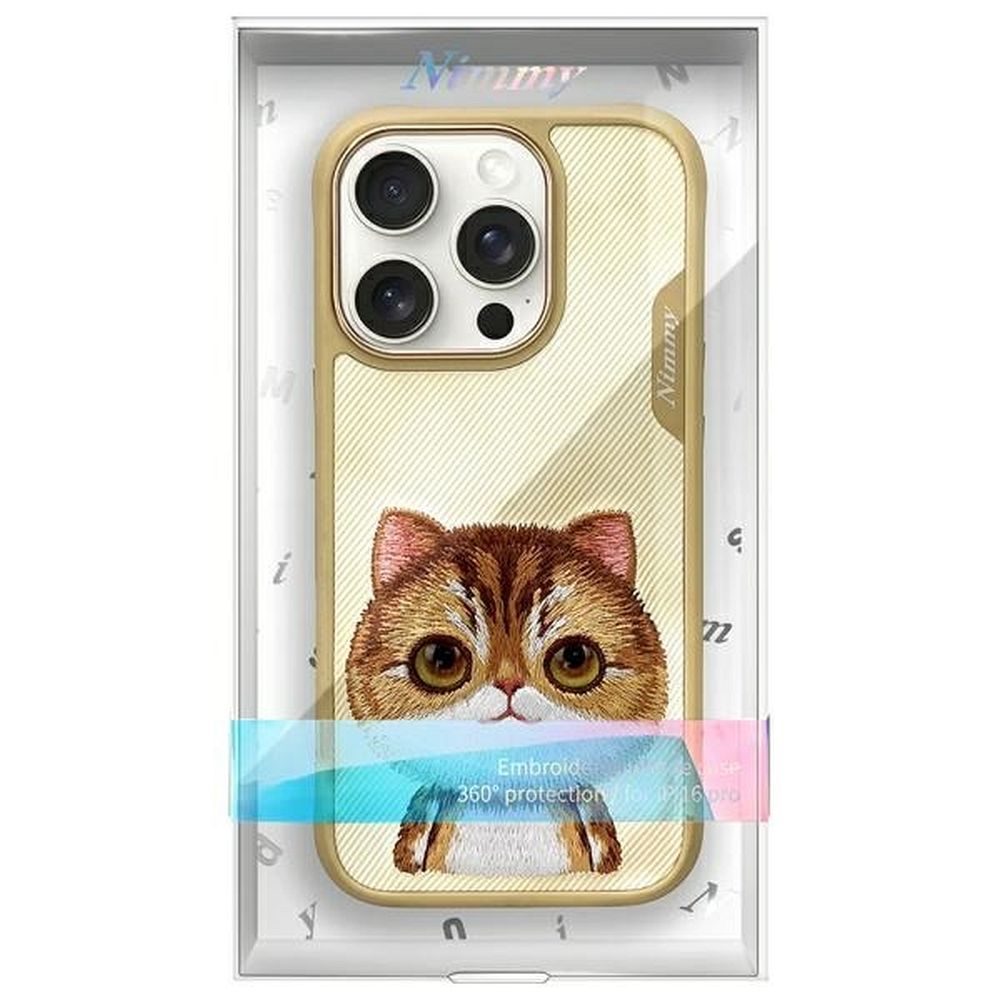 Grafika przedstawia NIMMY futerał BIG EYED PET 2.0 Cat do iPhone 16 Pro Max khaki