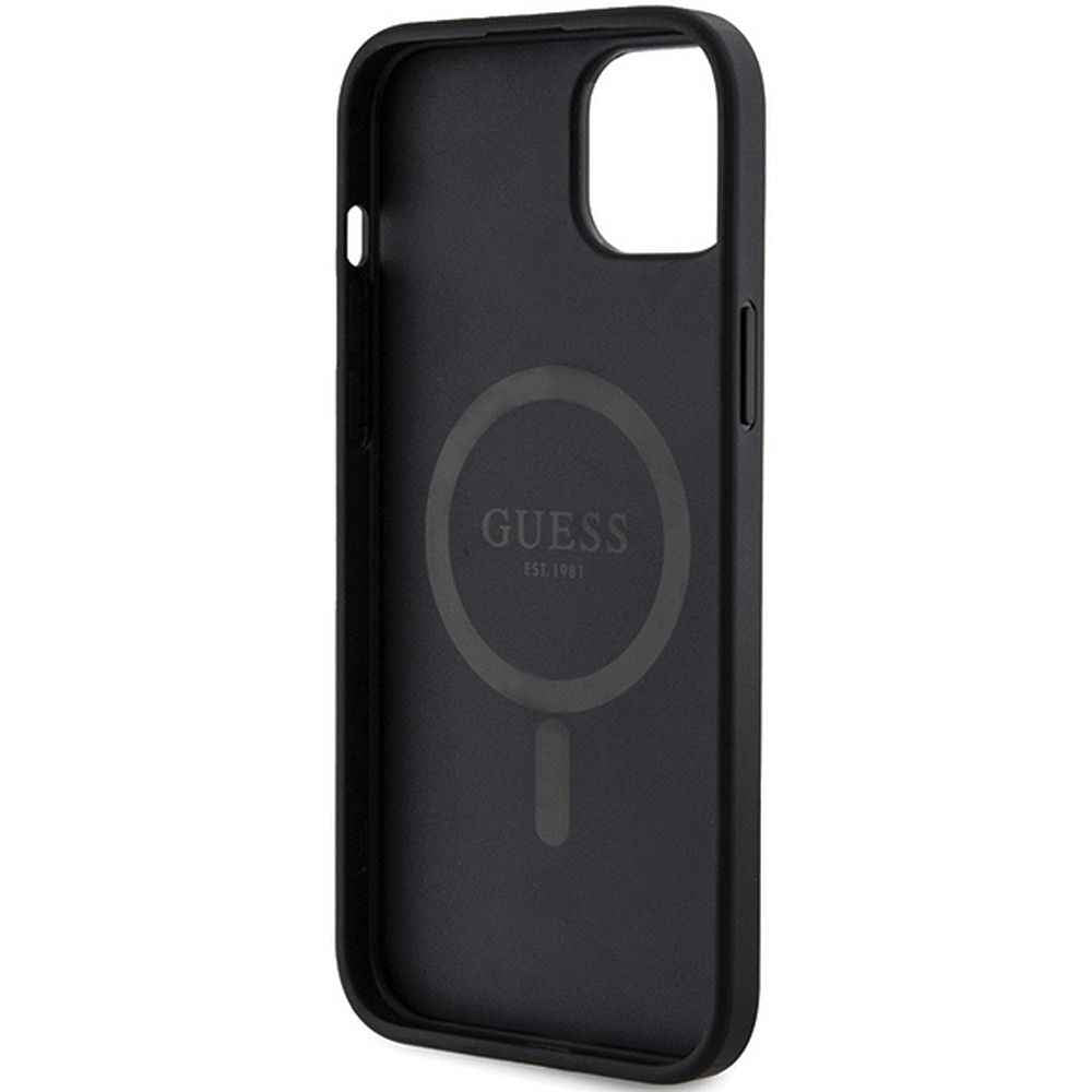 GUESS futerał do IPHONE 14 kompatybilny z MagSafe GUHMP14SG4GFRK (4G Ring classic logo) czarny