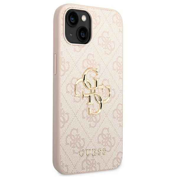GUESS futerał do IPHONE 13 / 14 / 15 GUHCP14S4GMGPI (4G Big Metal Logo) różowy