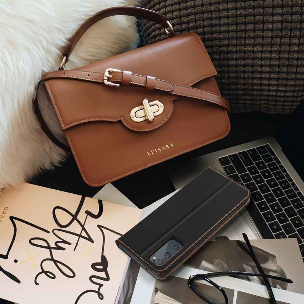 Kabura SMART Pro Book skórzana do iPhone 17 Air czarny