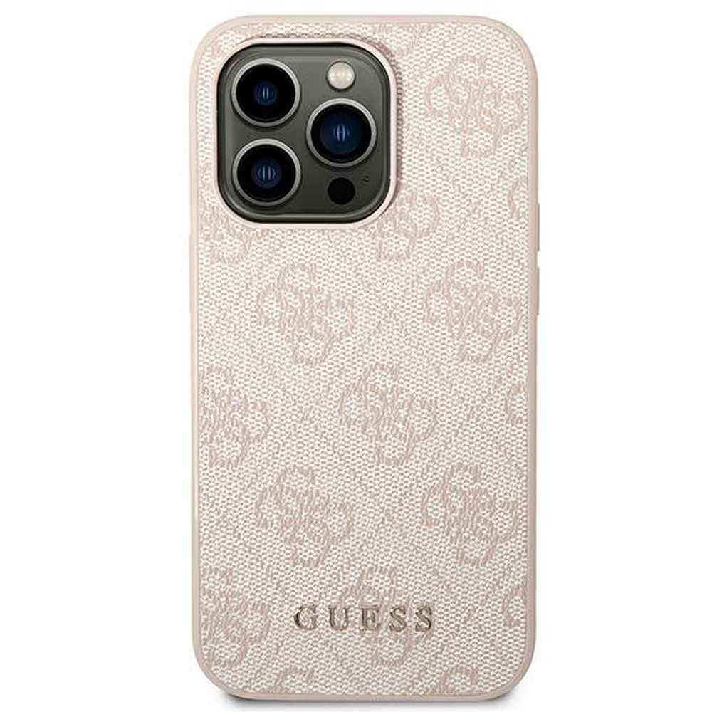 GUESS futerał do IPHONE 14 Pro Max GUHCP14XG4GFPI (4G Gold Logo) różowy