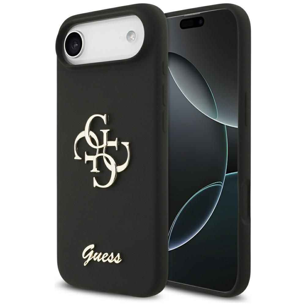 GUESS futerał do IPHONE 17 Air GUHCP17MSC4GSMK (Silicone W/ Big 4G Script) czarny