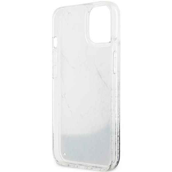 GUESS futerał do IPHONE 13 / 14 / 15 GUHCP14SLCSGSGH (Liquid Glitter Marble) biały
