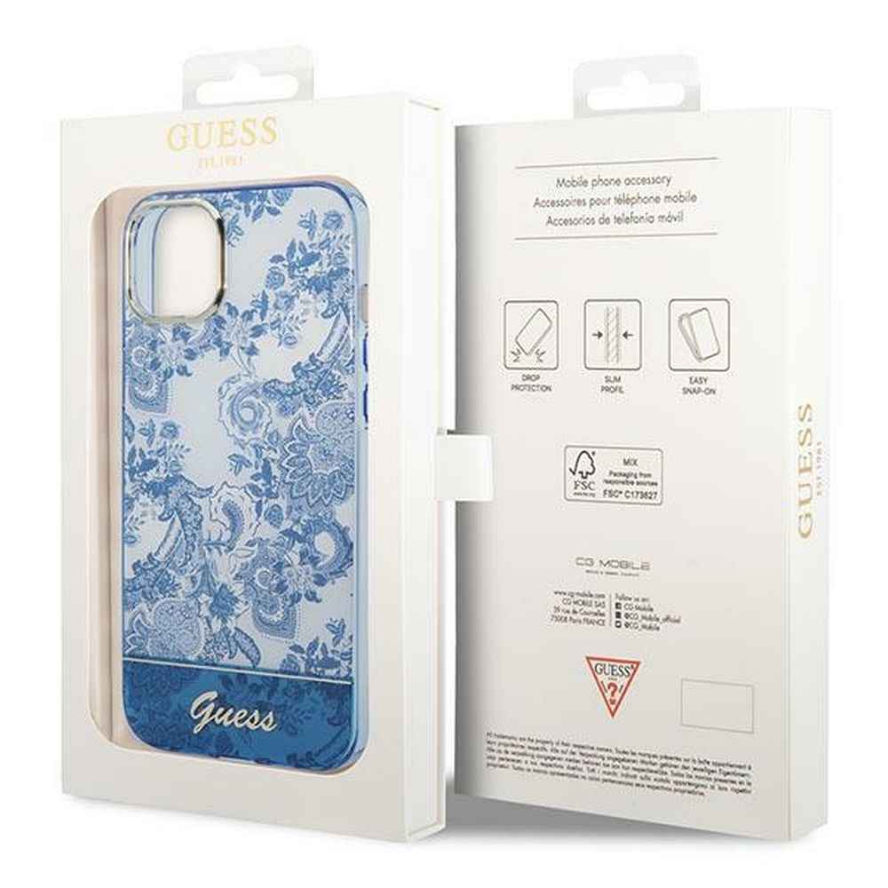 GUESS futerał do IPHONE 14 Plus GUHCP14MHGPLHB (IML Electro Cam TDJ) niebieski