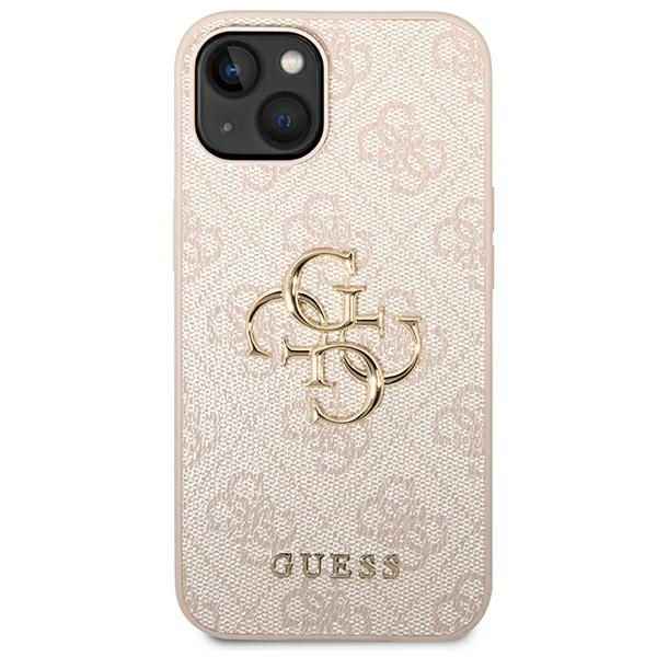 GUESS futerał do IPHONE 13 / 14 / 15 GUHCP14S4GMGPI (4G Big Metal Logo) różowy