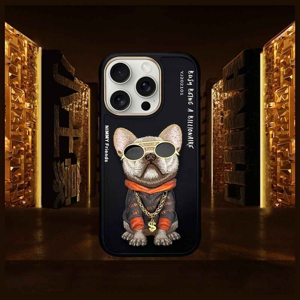 NIMMY futerał GLASSES COOL DOG do IPHONE 16 Pro Max czarny