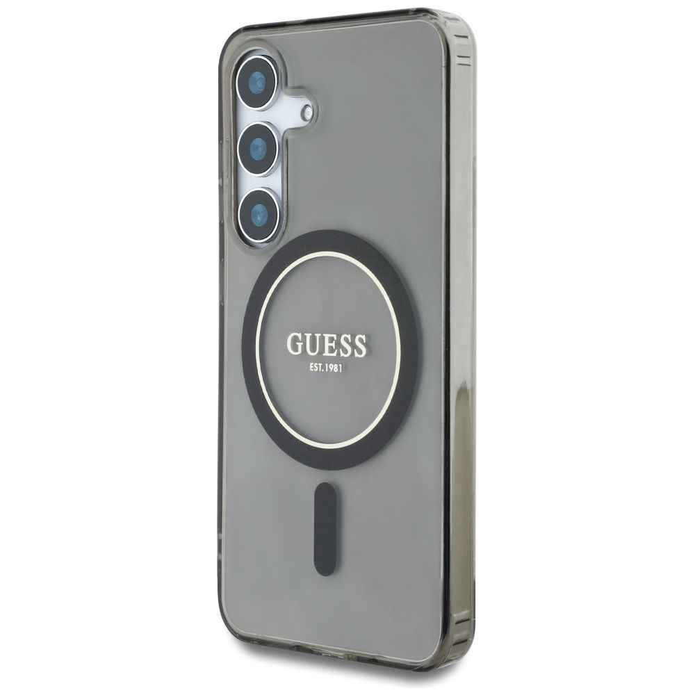 GUESS futerał do SAMSUNG S25 GUHMS25SHFGEREK (Magnetic IML Glitter Circle) czarny
