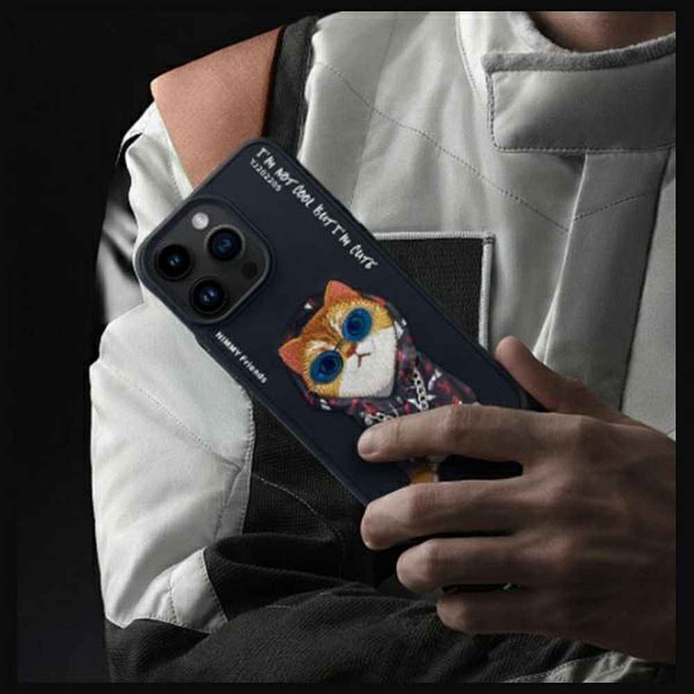 NIMMY futerał GLASSES COOL CAT do iPhone 15 Pro Max czarny