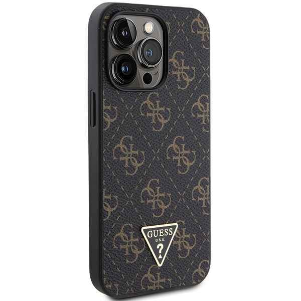 GUESS futerał do IPHONE 14 Pro GUHCP14LPG4GPK (4G Triangle Metal Logo) czarny