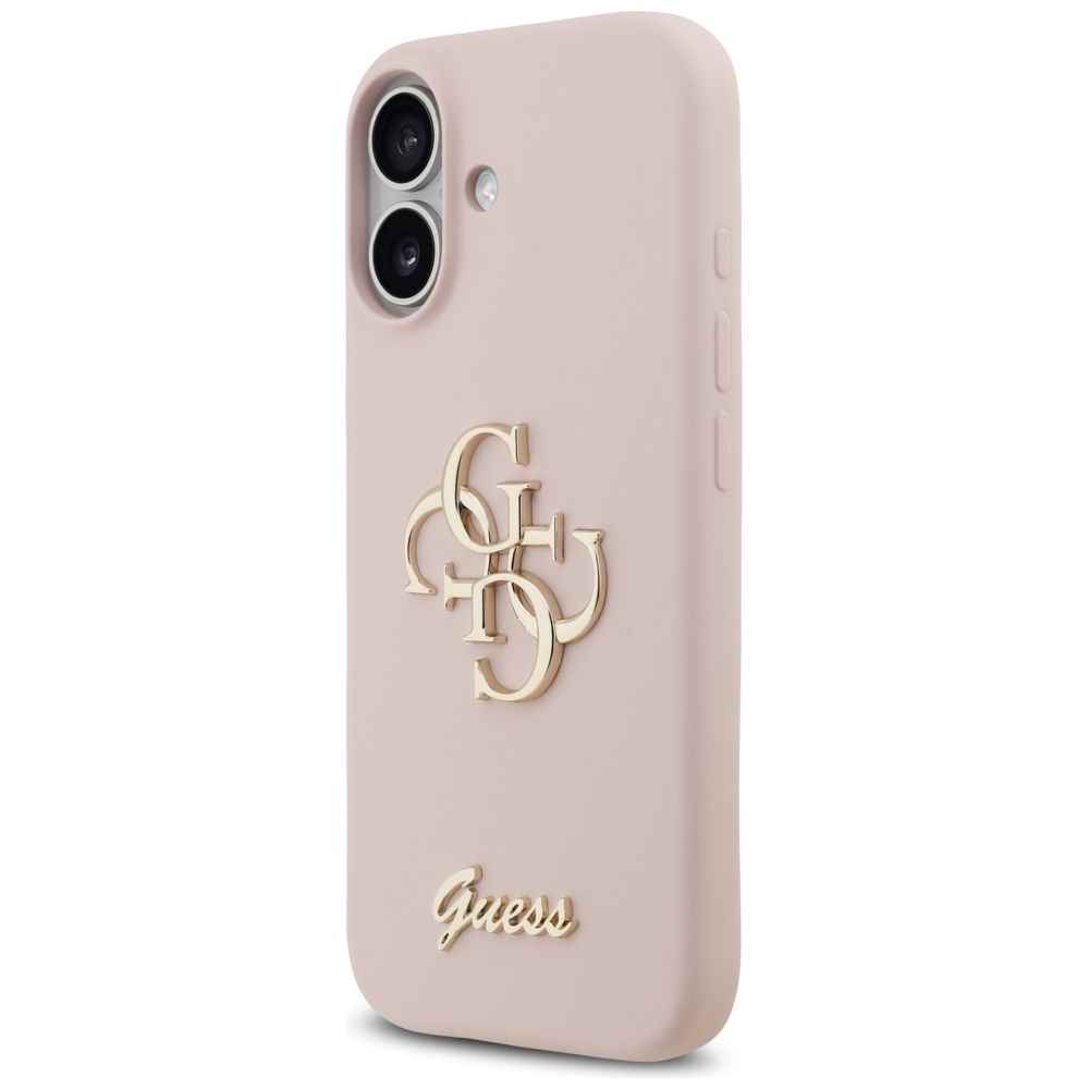 GUESS futerał do IPHONE 17 GUHCP17SSC4GSMP (Silicone W/ Big 4G Script) różowy