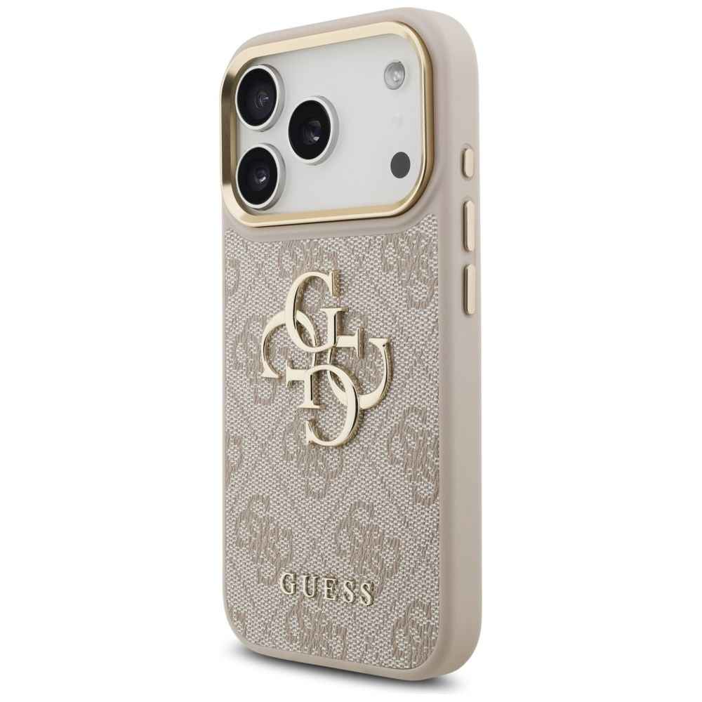 GUESS futerał do IPHONE 17 Pro GUHCP17LP4G4BCSP (PU W/ Big 4G Classic & Big Strap Metal Buttons) różowy