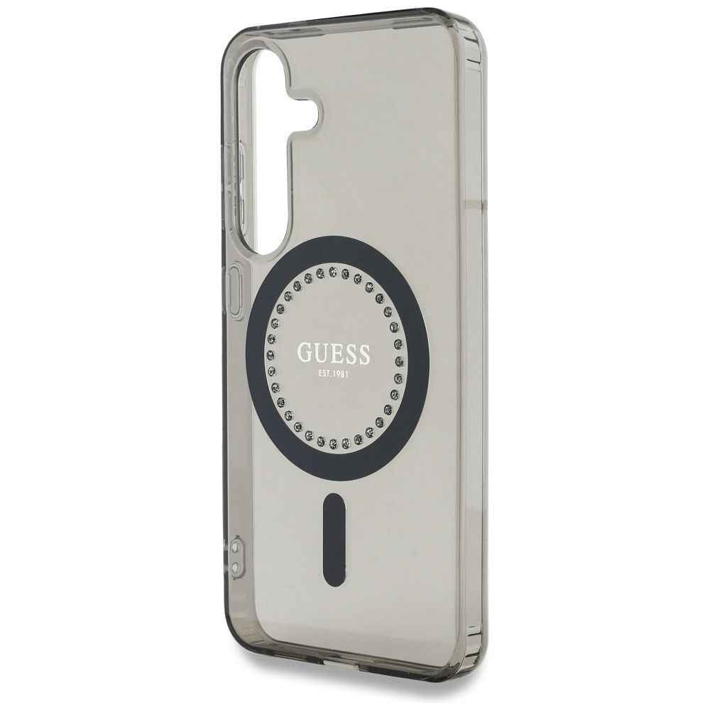 GUESS futerał do SAMSUNG S25 GUHMS25SPFTDTEK (Magnetic IML Rhinestones) czarny