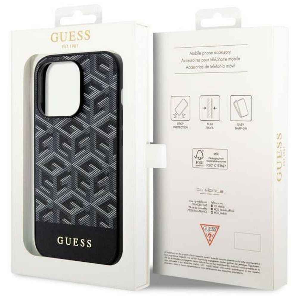 GUESS futerał do IPHONE 14 Pro Max GUHMP14XHGCFSEK (MAG GCUBE) czarny