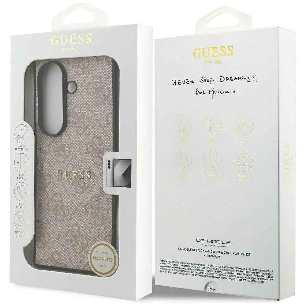GUESS Etui do Samsung Z Fold7 GUHMZFD7P4MSEGCP (Magnetic 4G PU W/ Classic) różowy