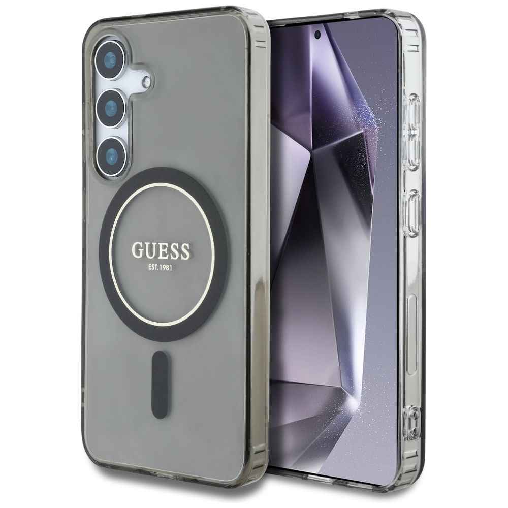 GUESS futerał do SAMSUNG S25 GUHMS25SHFGEREK (Magnetic IML Glitter Circle) czarny