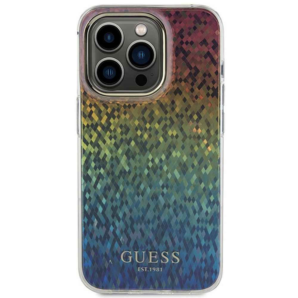 GUESS futerał do IPHONE 14 Pro GUHCP14LHDECMI (IML Faceted Mirror / disco iridescent) wielokolorowy