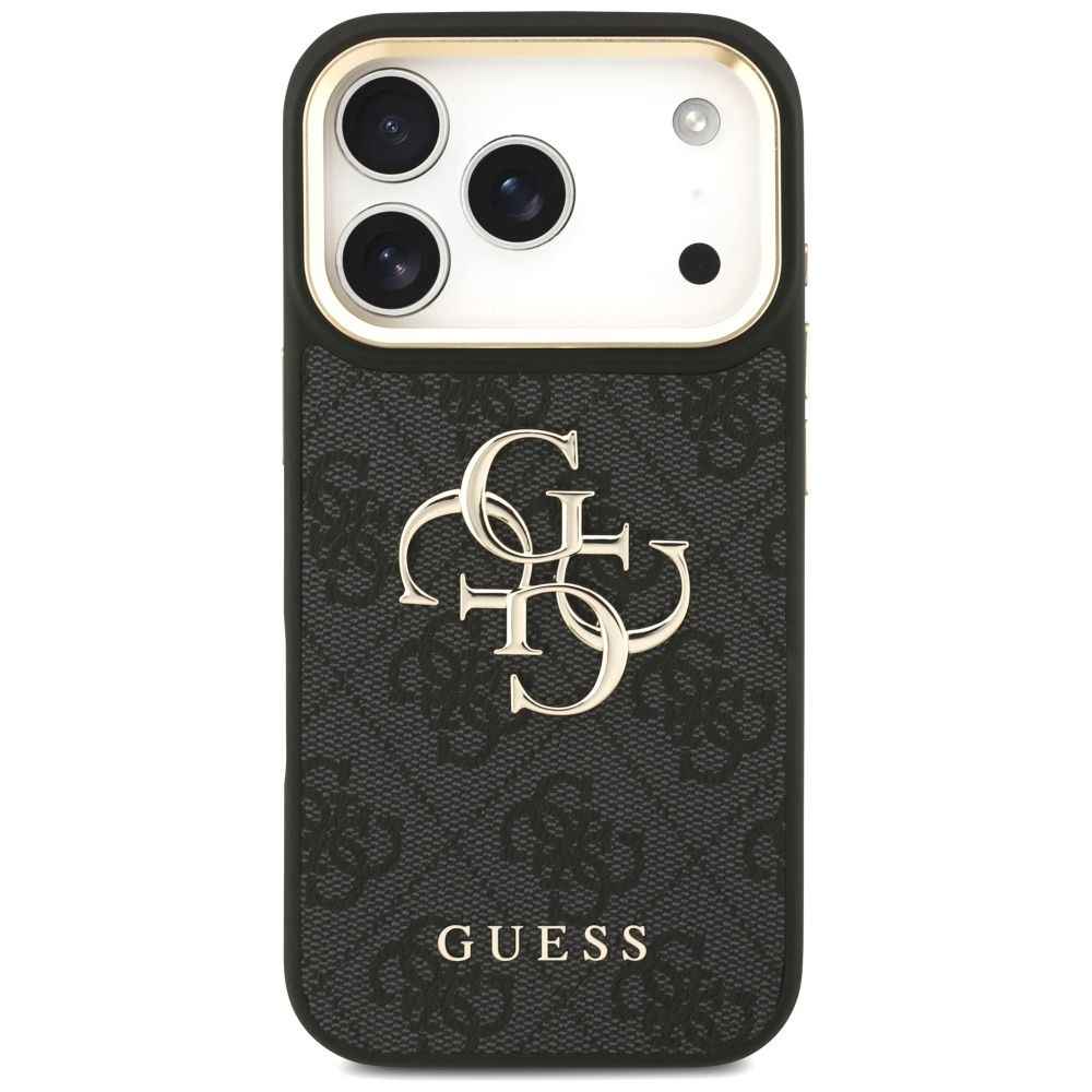 GUESS futerał do IPHONE 17 Pro GUHCP17LP4G4BCSK (PU W/ Big 4G Classic & Big Strap Metal Buttons) czarny