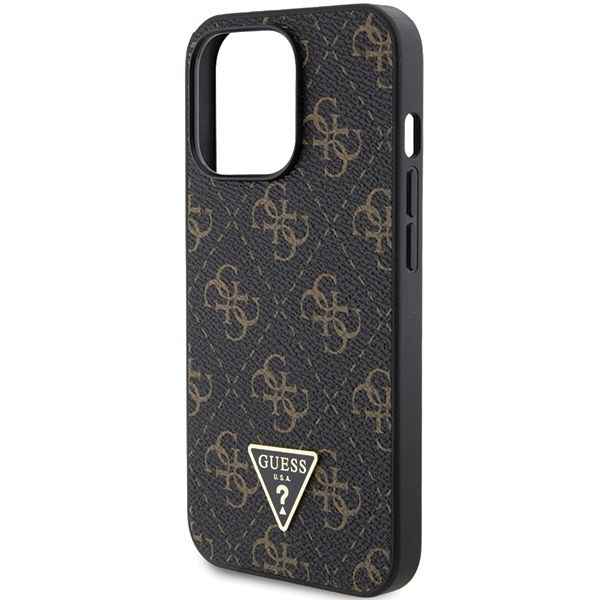 GUESS futerał do IPHONE 14 Pro GUHCP14LPG4GPK (4G Triangle Metal Logo) czarny