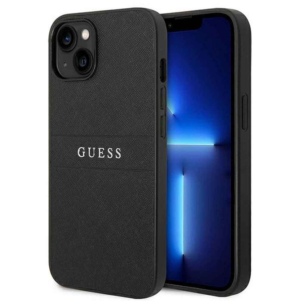 GUESS futerał do IPHONE 14 Plus GUHCP14MPSASBBK (Saffiano With Metal Logo) czarny