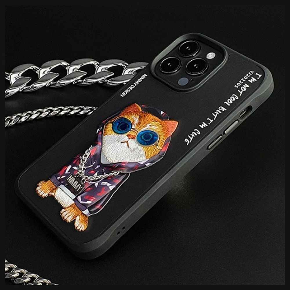 NIMMY futerał GLASSES COOL CAT do iPhone 15 Pro Max czarny