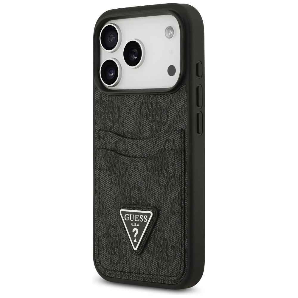GUESS futerał do IPHONE 17 Pro GUHCP17LP4TPK (4G Double Card Triangle) czarny