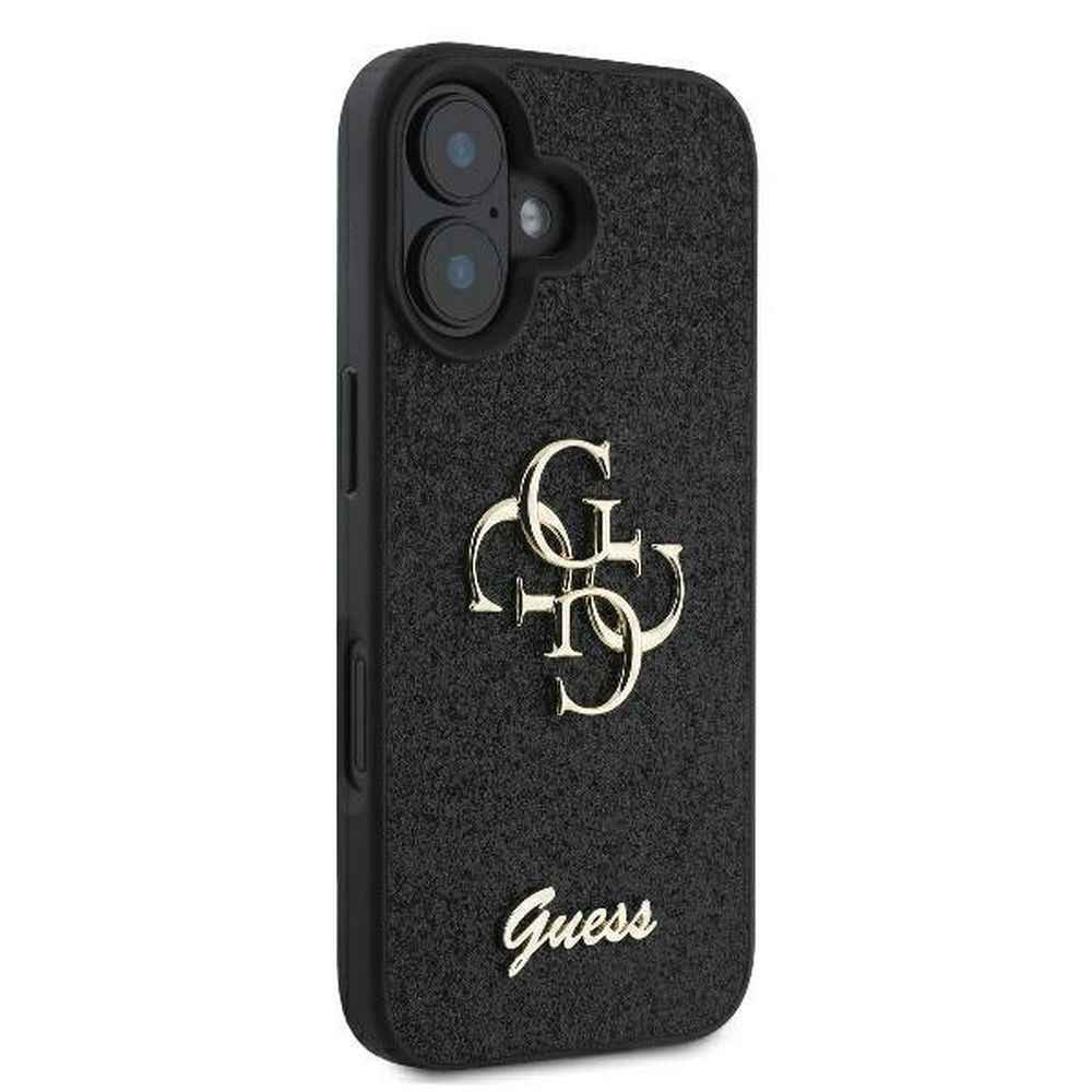 GUESS futerał do IPHONE 16 Plus GUHCP16MHG4SGK (Fixed Glitter Big 4G) czarny