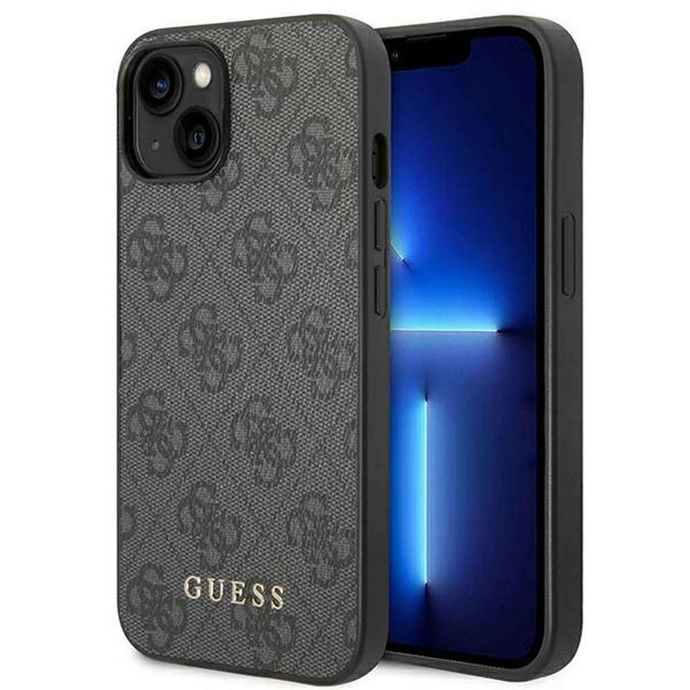 GUESS futerał do IPHONE 14 GUHCP14SG4GFGR (4G Gold Logo) szary