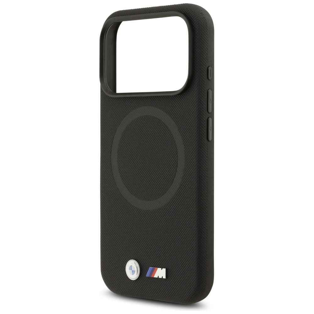 BMW futerał do IPHONE 17 Pro kompatybilny z MagSafe BMHMP17L25PFWSMK (PU FW Metal Logo) black