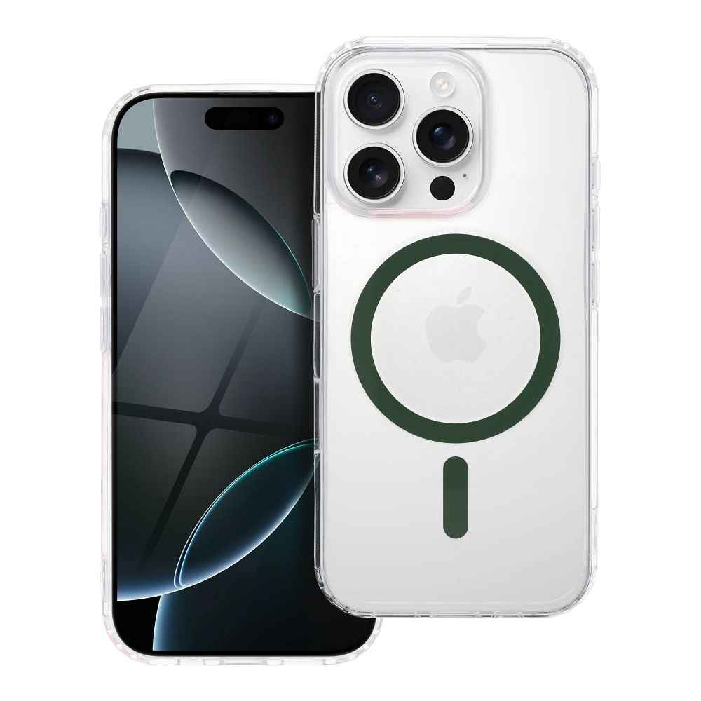 Drop Glue Colorful Ring Mag Cover kompatybilny z MagSafe pasuje do IPHONE 11 ciemny zielony