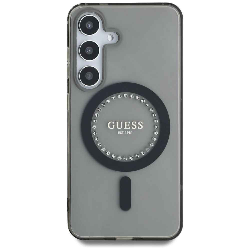 GUESS futerał do SAMSUNG S25 GUHMS25SPFTDTEK (Magnetic IML Rhinestones) czarny