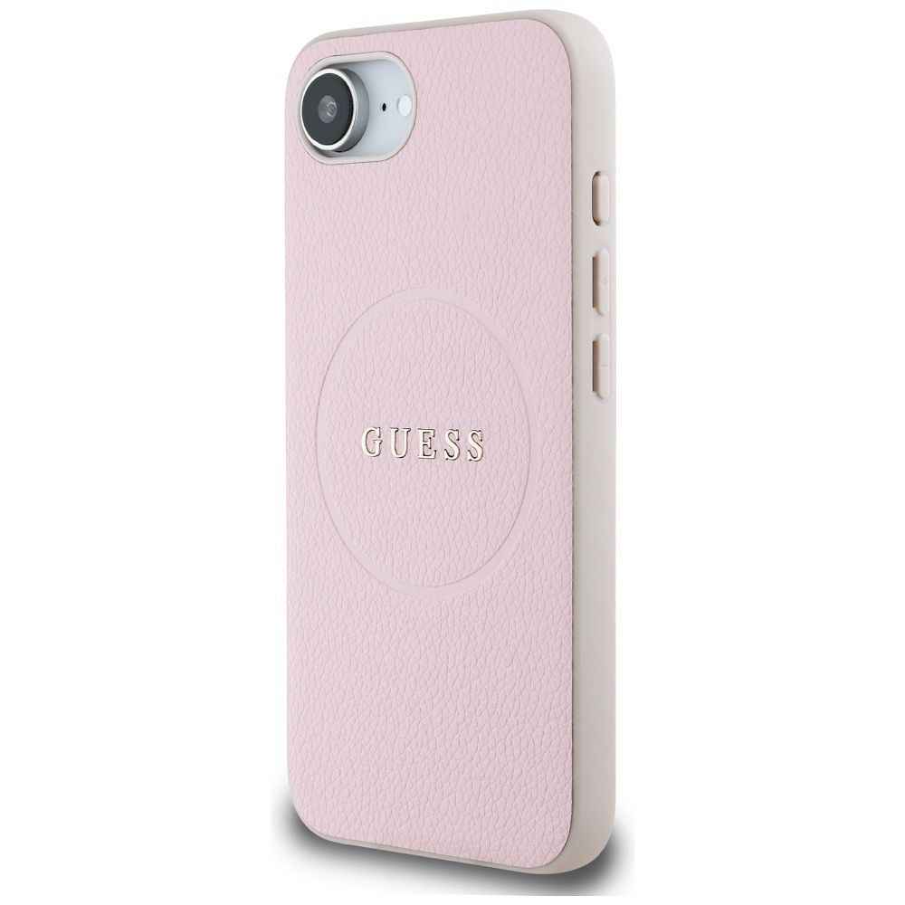 GUESS futerał do IPHONE 16e (SE 4 2025) kompatybilny z MagSafe GUHMPSE4PGHSMMP (PU Grained Gold Ring) różowy