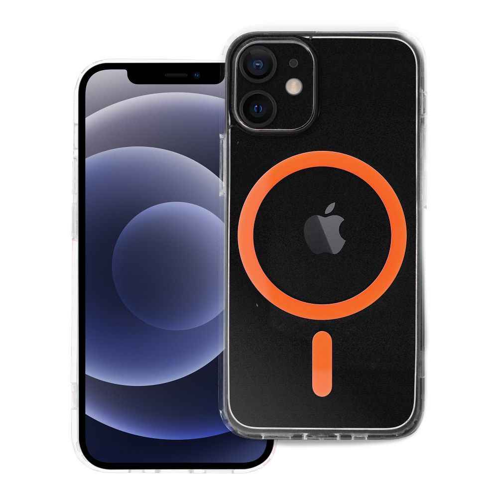 Drop Glue Colorful Ring Mag Cover kompatybilny z MagSafe pasuje do IPHONE 12 MINI pomarańczowy