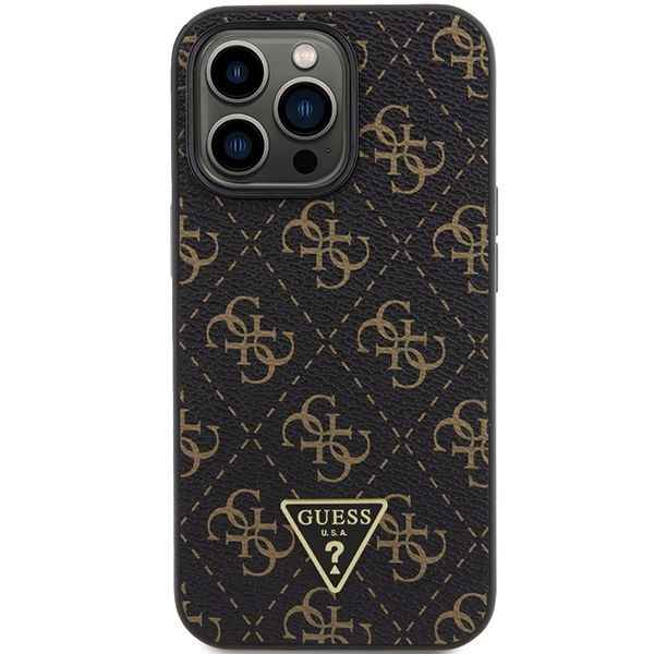 GUESS futerał do IPHONE 14 Pro GUHCP14LPG4GPK (4G Triangle Metal Logo) czarny