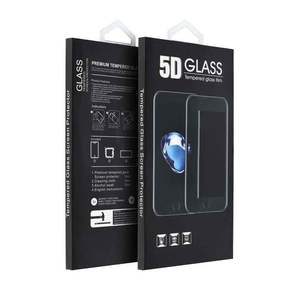 5D Full Glue Tempered Glass - do iPhone 17 czarny
