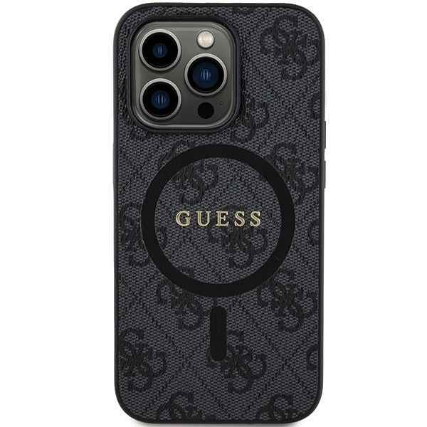 GUESS futerał do IPHONE 14 Pro Max kompatybilny z MagSafe GUHMP14XG4GFRK (4G Ring classic logo) czarny
