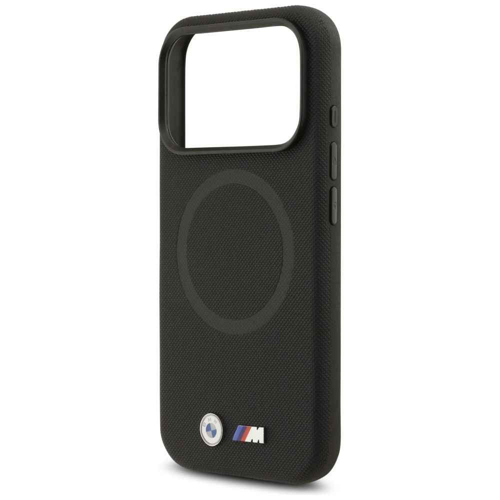 BMW futerał do IPHONE 17 Pro Max kompatybilny z MagSafe BMHMP17X25PFWSMK (PU FW Metal Logo) black