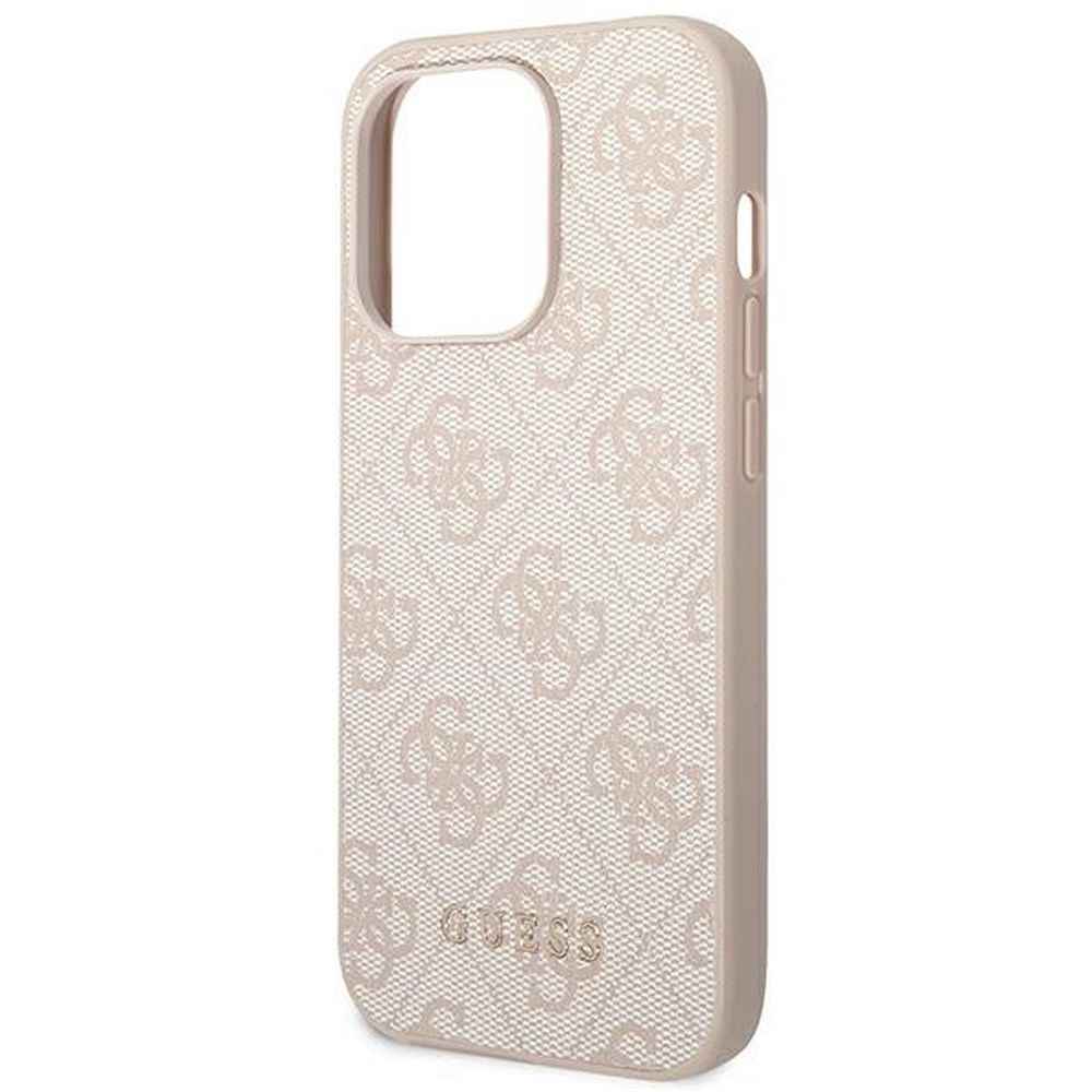 GUESS futerał do IPHONE 14 Pro Max GUHCP14XG4GFPI (4G Gold Logo) różowy