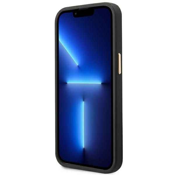 GUESS futerał do IPHONE 13 / 14 / 15 GUHCP14SHG4SHK (4G Vintage Gold Logo) czarny